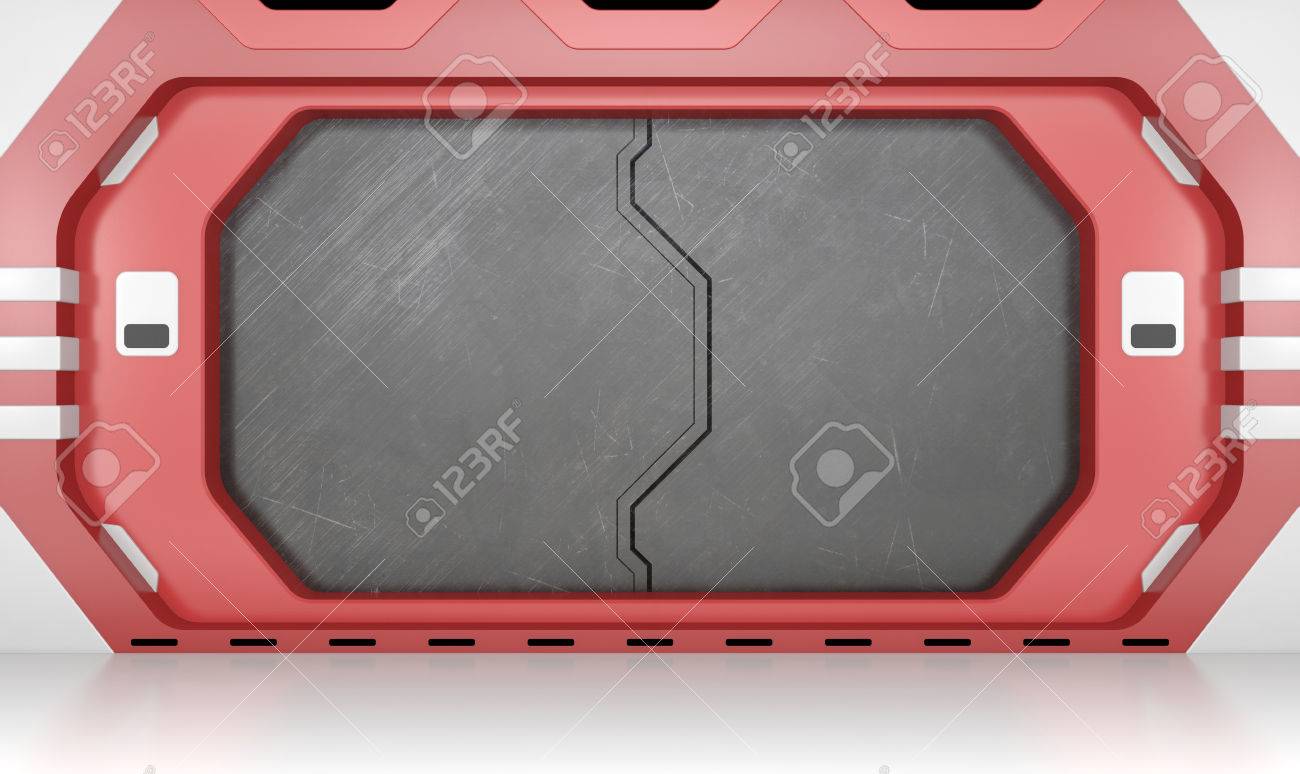 Puerta Metalica Futurista Puerta O Entrada En El Interior De La