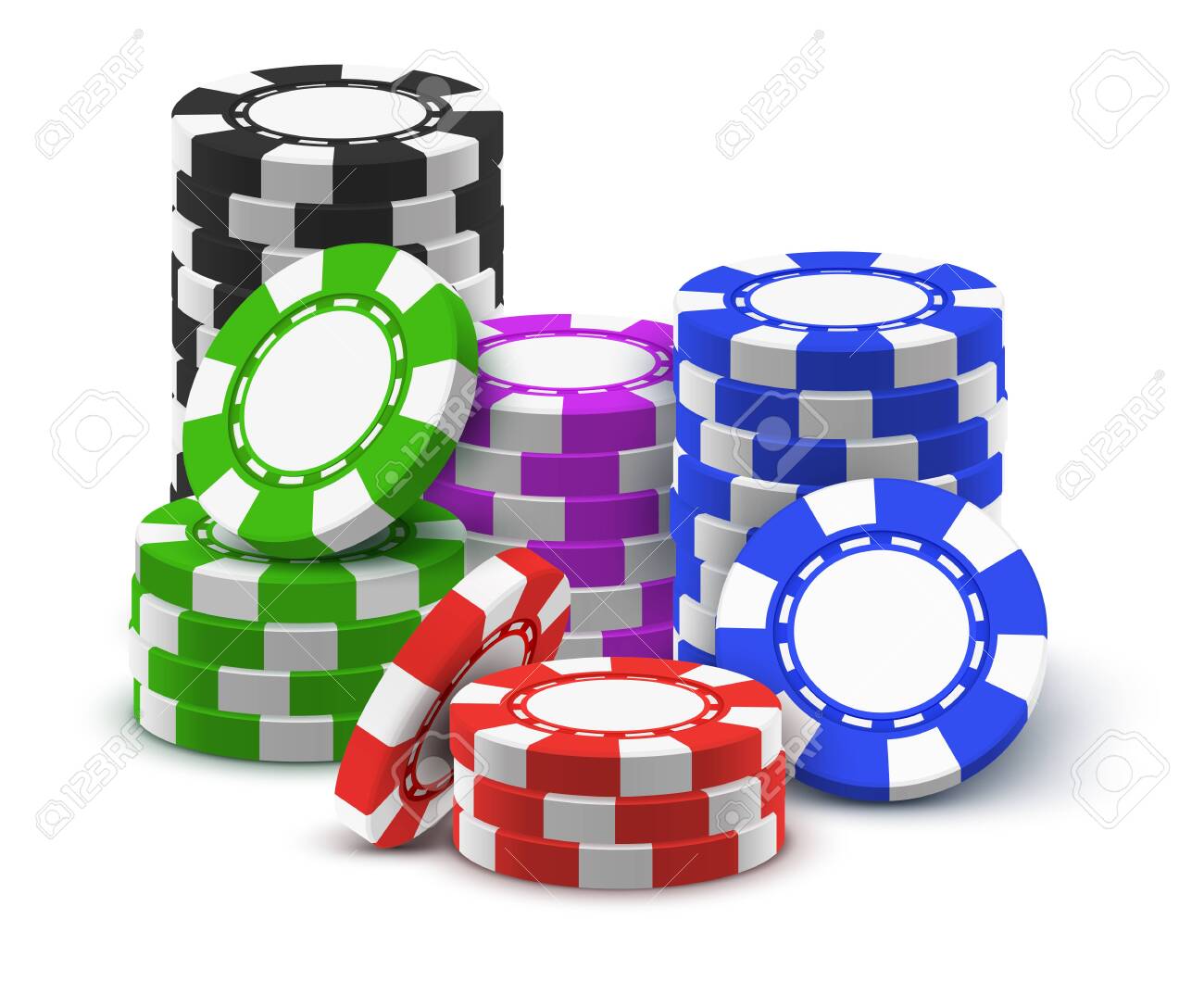 Realistic Heap Sport Poker Chips Or 3d Stack Of Casino Cash Royalty Free Cliparts Vectors And Stock Illustration Image 123828296
