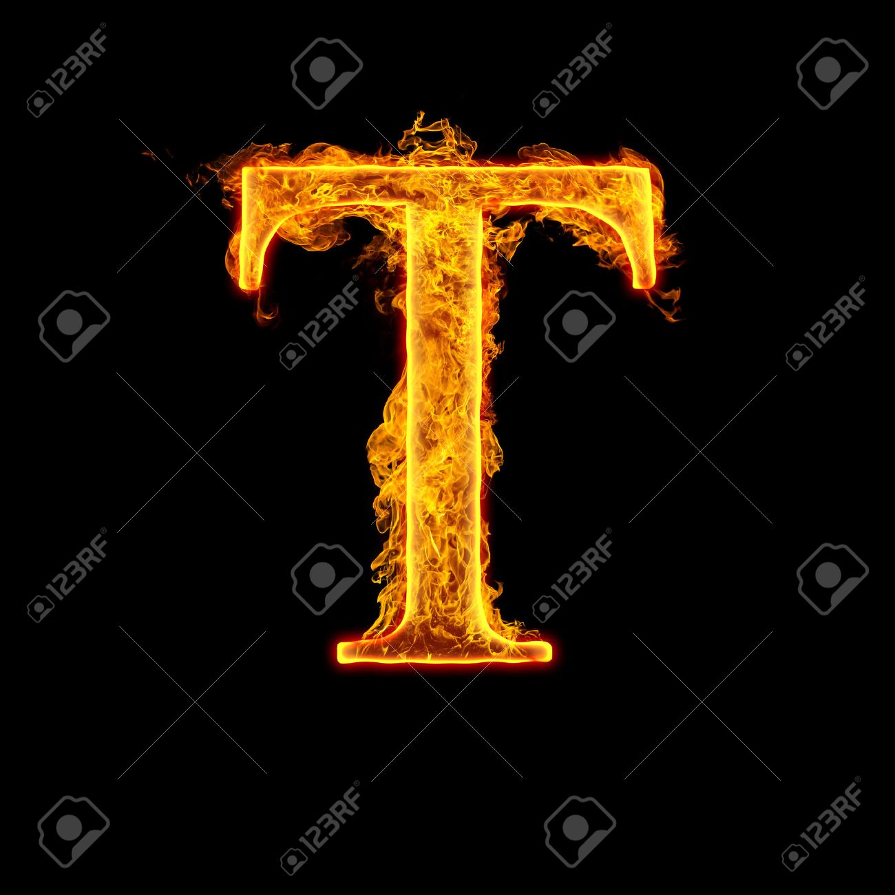 Fire Alphabet Letter T Isolated On Black Background. Stock Photo, Picture  and Royalty Free Image. Image 22914323.