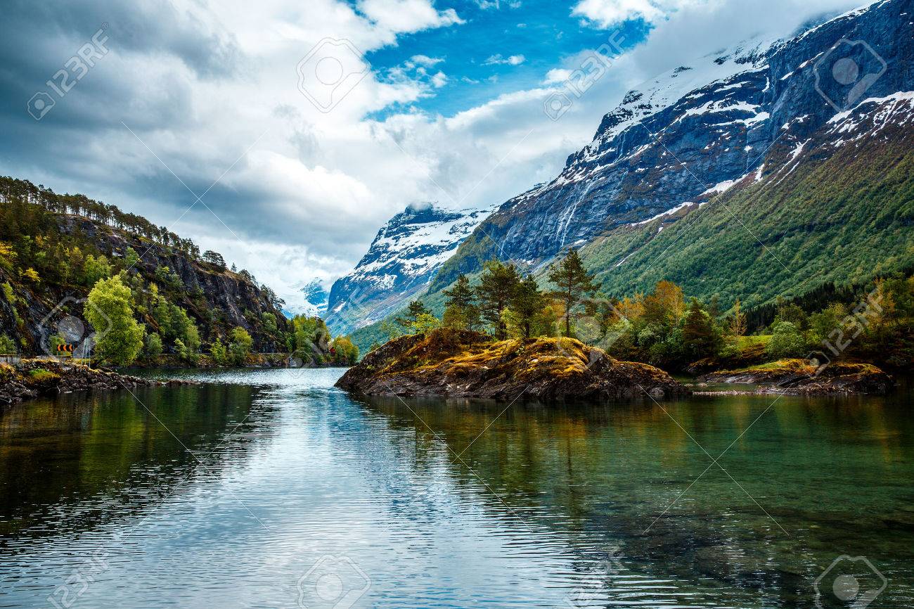 Beautiful Nature Norway natural landscape. - 54767689 Beautiful Nature Norway natural landscape. - 54767689