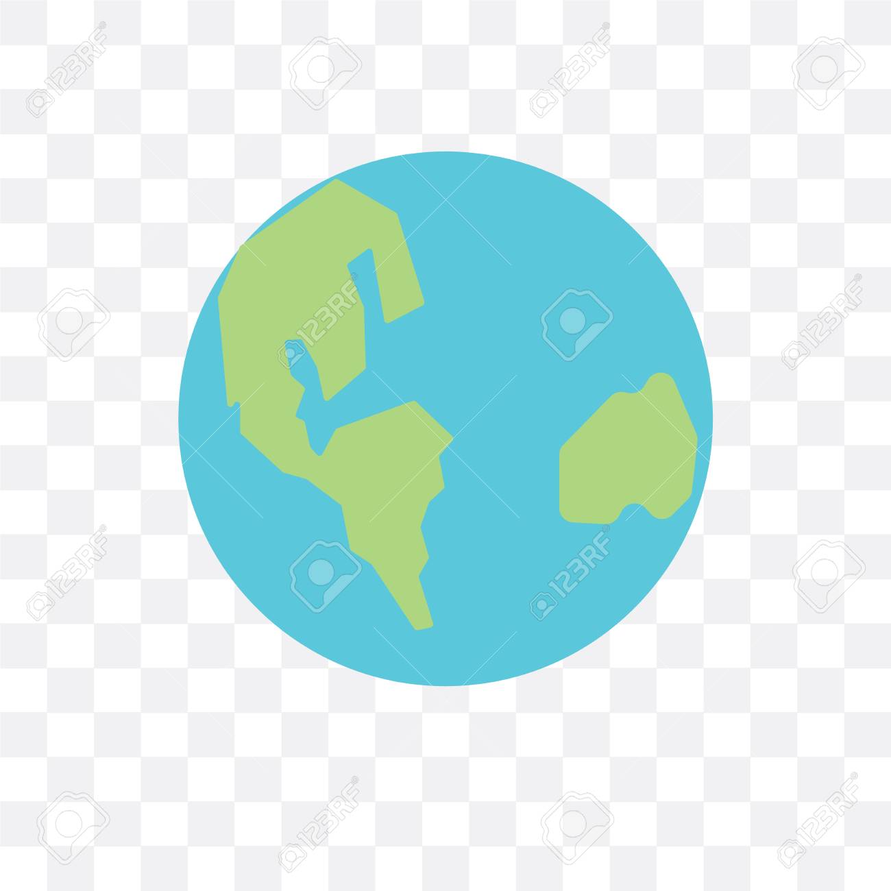 Planet Earth Vector Icon Isolated On Transparent Background