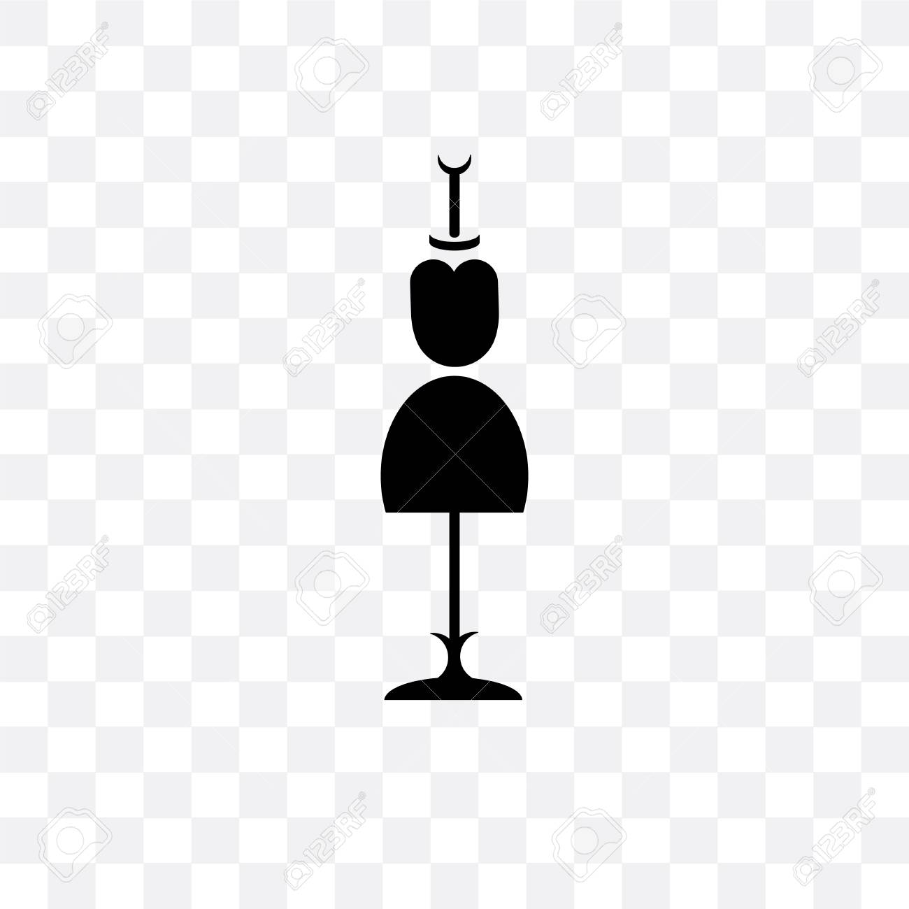 Feminine fashion vector icon isolated on transparent background,..