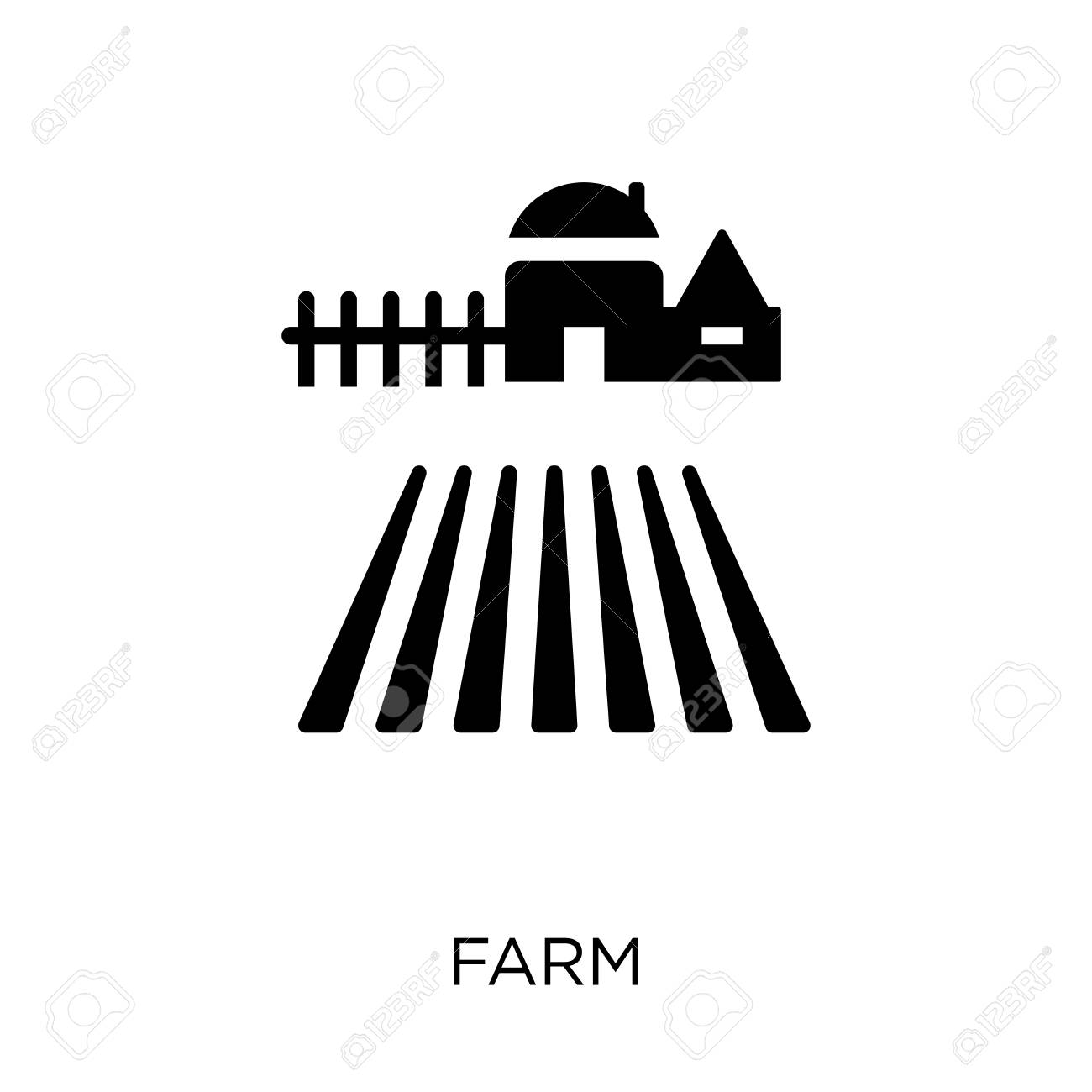 Farm Icon. Farm Symbol Design From Agriculture, Farming And Gardening  Collection. Simple Element Vector Illustration On White Background. Royalty  Free SVG, Cliparts, Vectors, and Stock Illustration. Image 111991386., image size:1300x1300