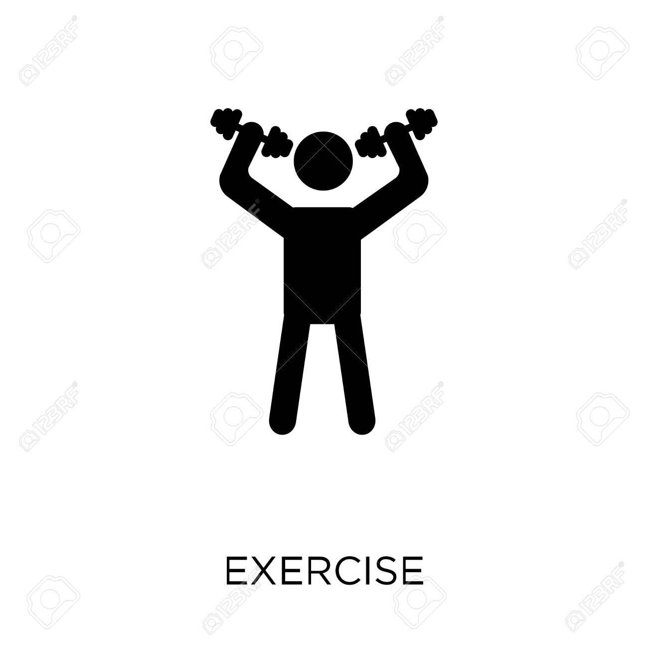 Exercise Icon. Exercise Symbol Design From Gym And Fitness Collection.  Simple Element Vector Illustration On White Background. Royalty Free SVG,  Cliparts, Vectors, And Stock Illustration. Image 112092290.