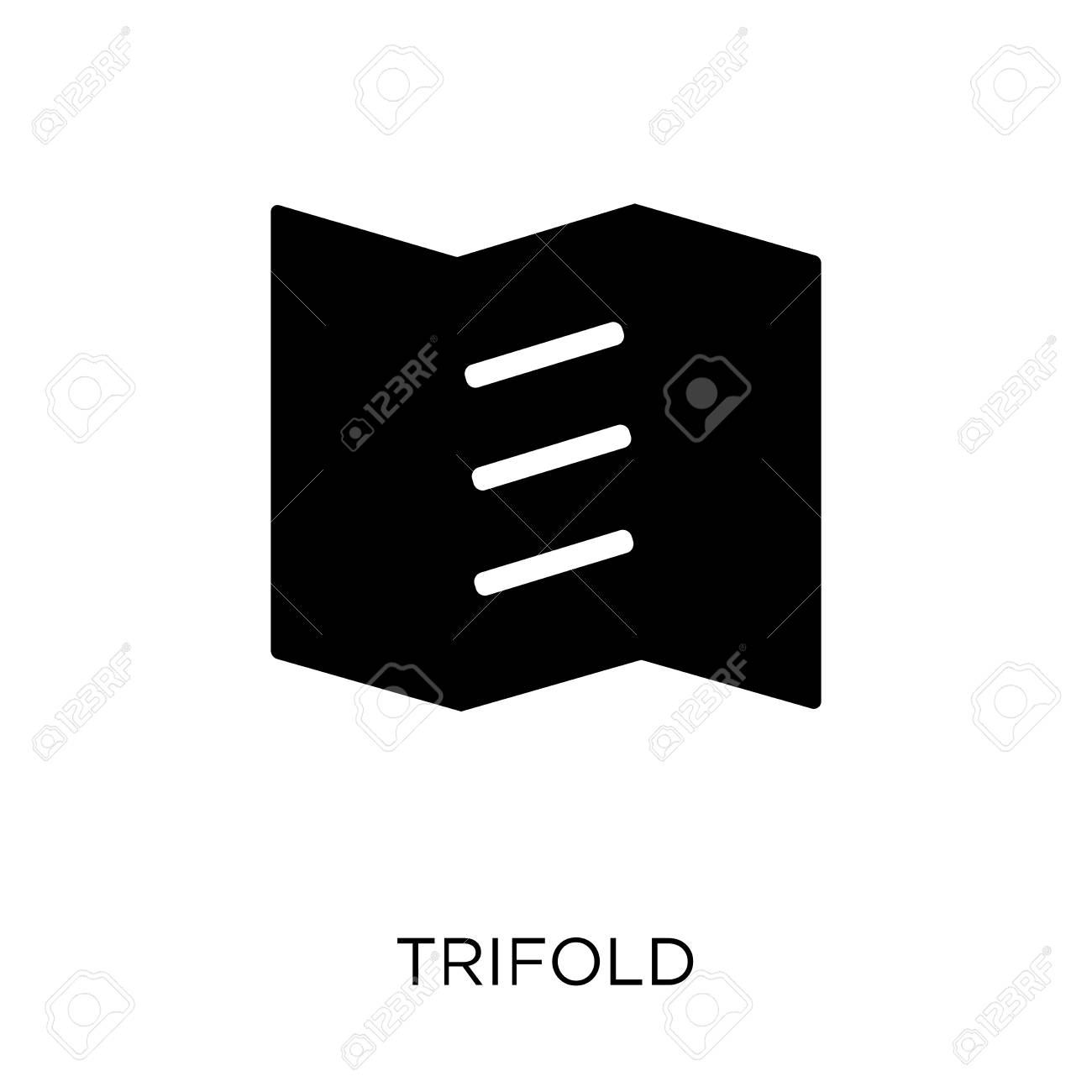 trifold icon trifold symbol design simple element vector