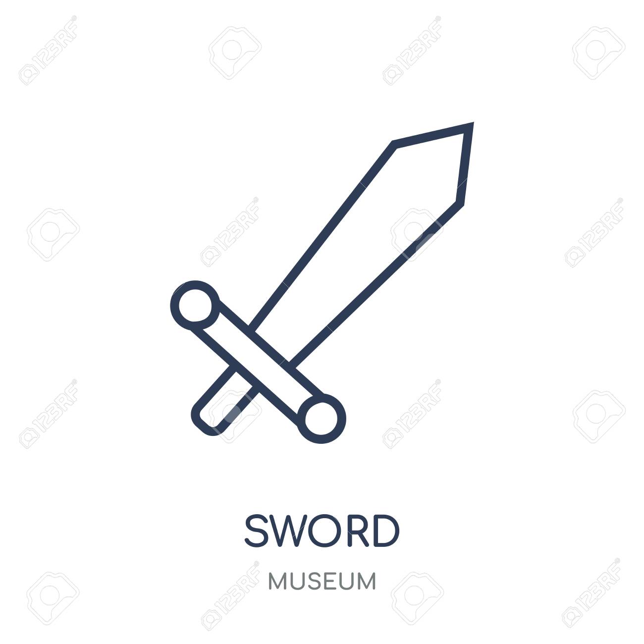 Sword Icon Sword Linear Symbol Design From Museum Collection