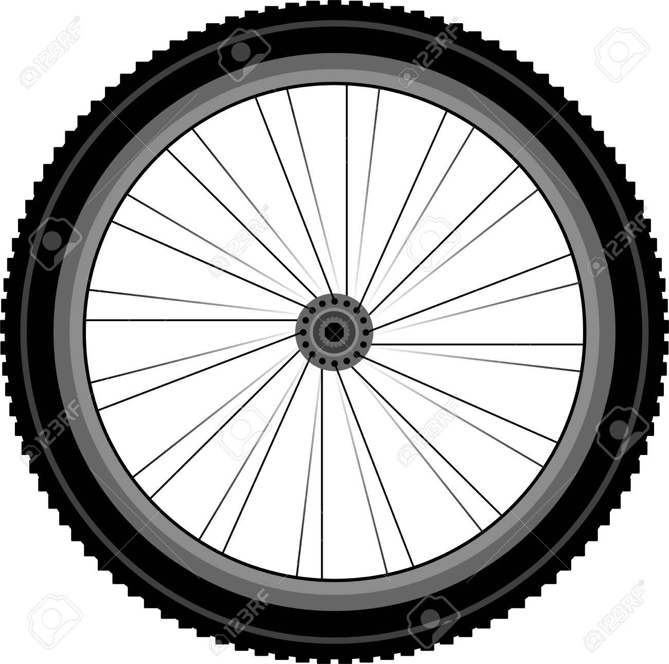 マウンテン バイクの詳細なフロント ホイール ロイヤリティフリー