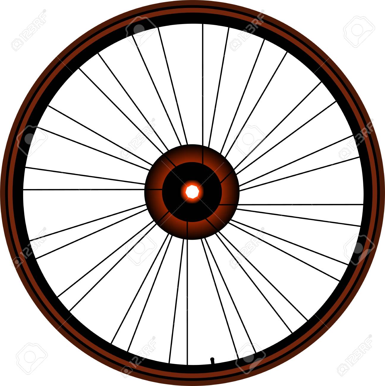 Fiets Wiel Met Band En Spaken Geisoleerd Op Witte Achtergrond Royalty Vrije Foto Plaatjes Beelden En Stock Fotografie Image 17195414