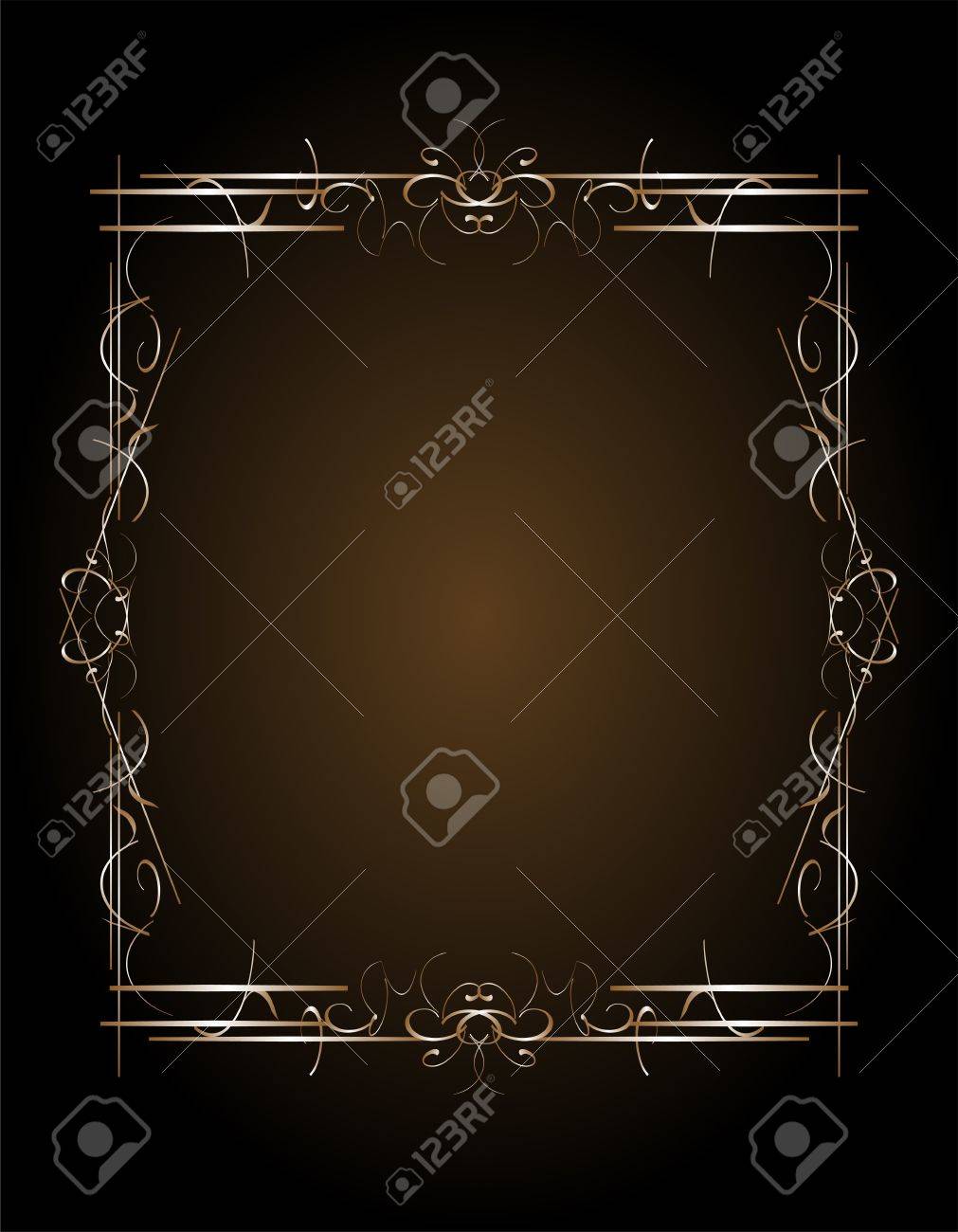 Luxury Gold Pattern Ornament Borders Of Black Background Stock Photo Picture And Royalty Free Image Image