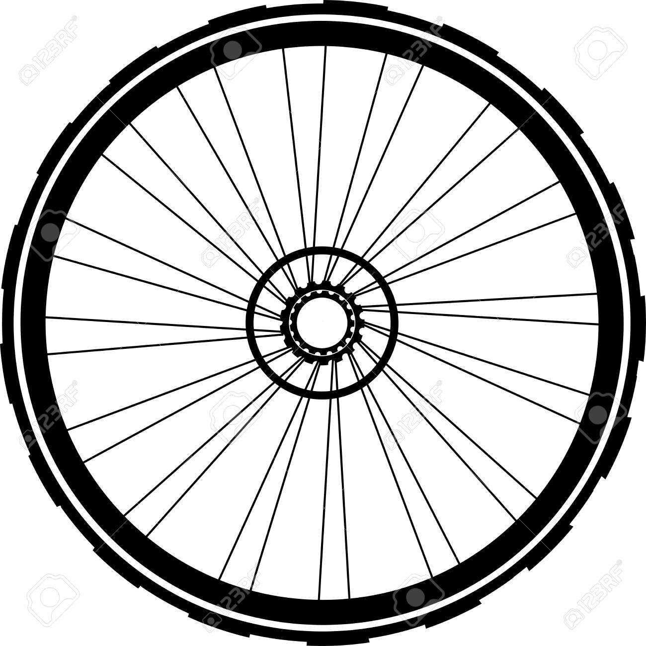 black bicycle wheels