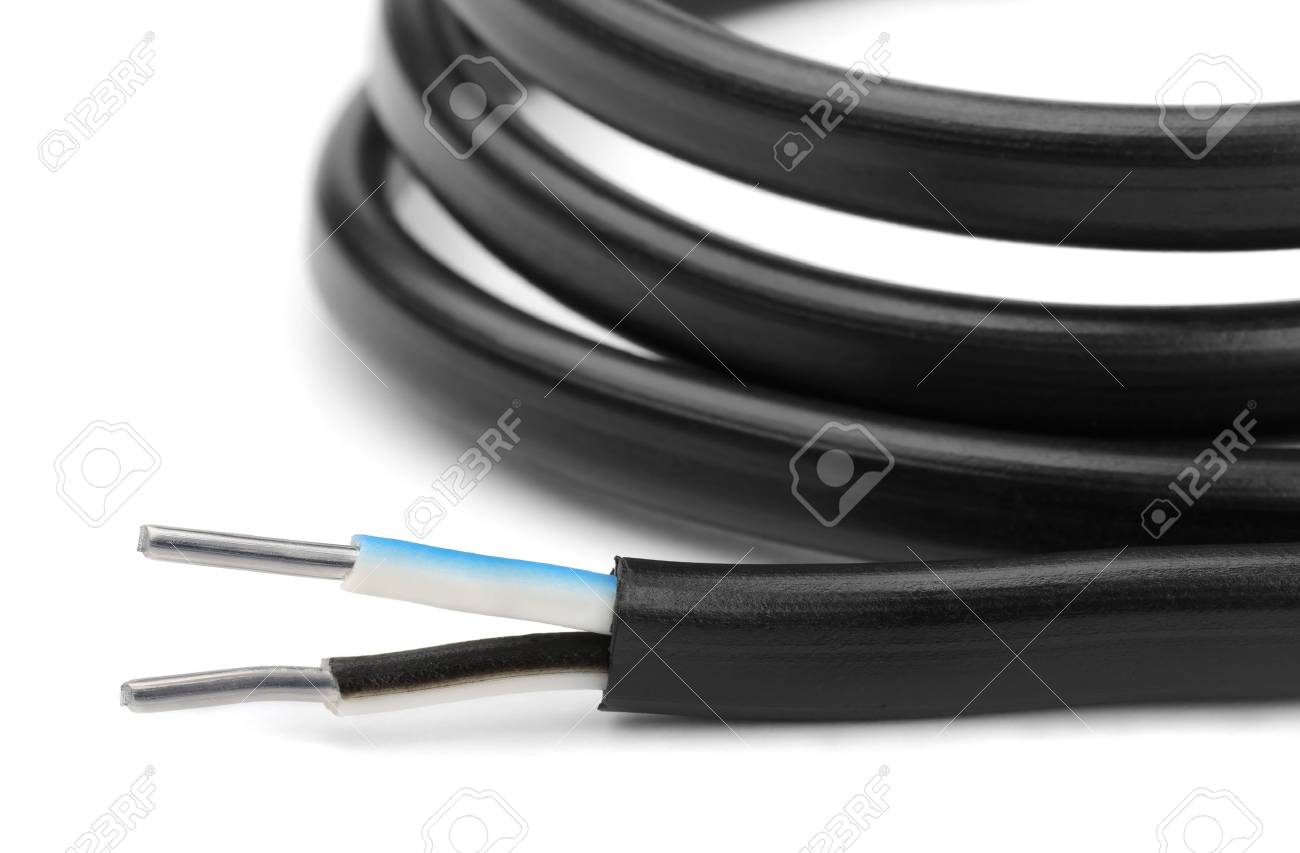 New White 2 core mains cable