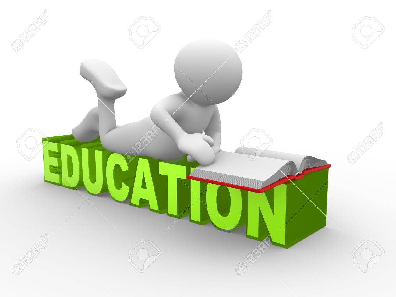 3d People - Man, Person And A Book. Education Concept Stock Photo, Picture And Royalty Free Image. Image 15017722.