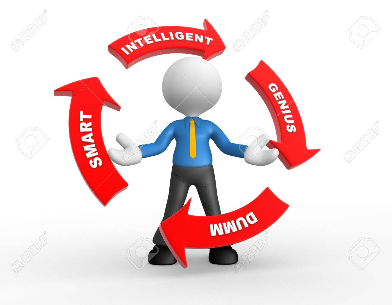 3d People Man Person With Conceptual Arrows Intelligent Stock Photo Picture And Royalty Free Image Image 43948051