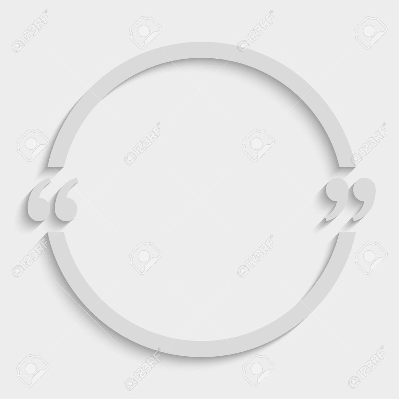 vector quote circle blank template bracket royalty free cliparts