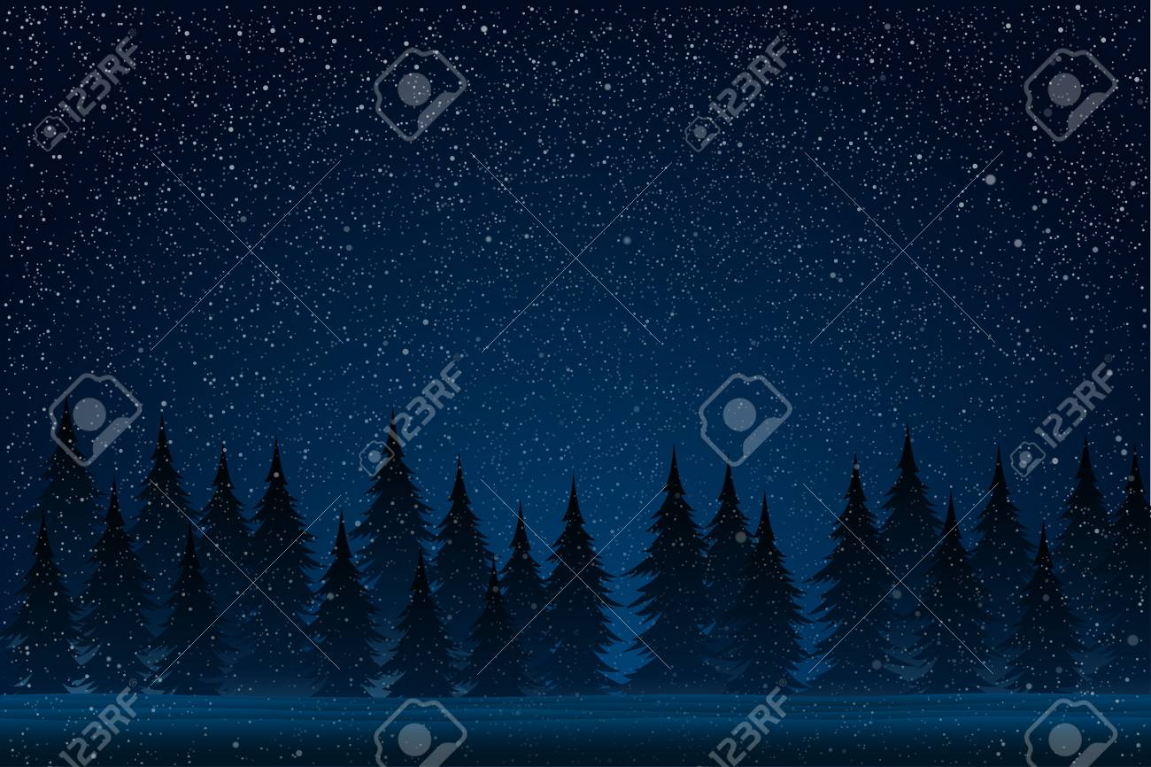 dark starry blue night
