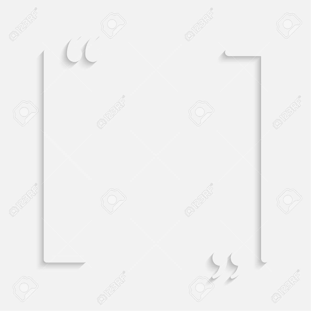 vector square speech bubble quote blank template empty qoute speech cards template