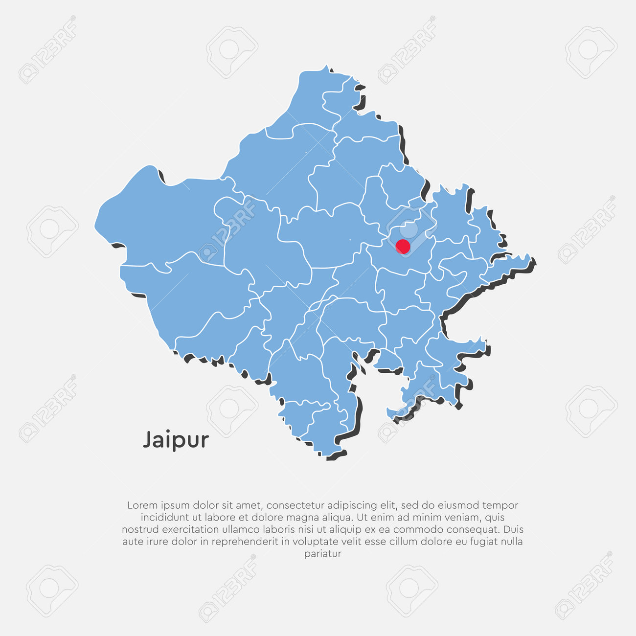 Capital Of Rajasthan In Map Vector State Rajasthan Country India Map With Capital Jaipur Isolated On  Background. State, Region, Territory, Department For Your Report,  Infographic, Backdrop, Business Concept. Royalty Free Svg, Cliparts,  Vectors, And Stock Illustration. Image