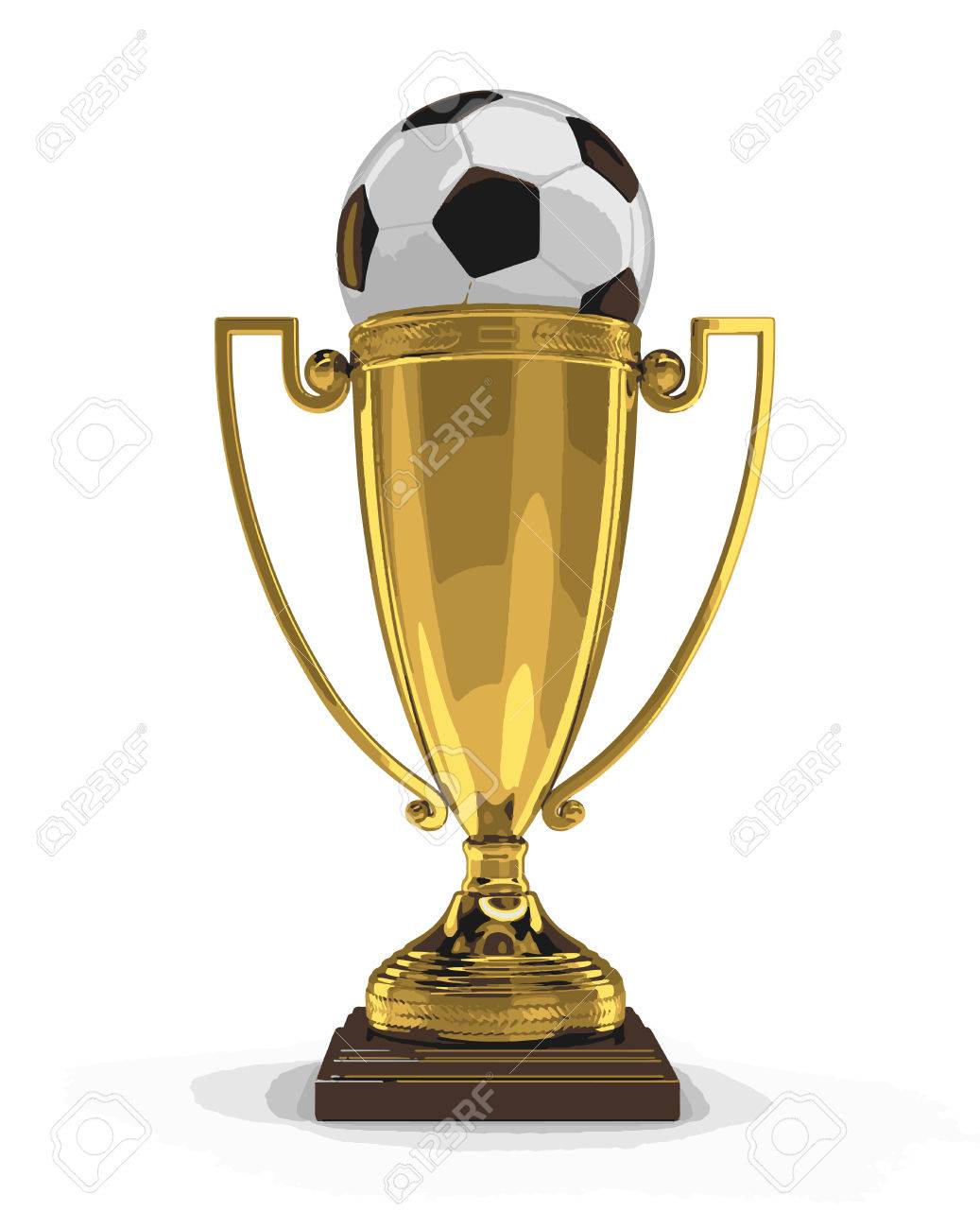Trofeo La Copa De Fútbol Y El Fútbol Ilustraciones Svg, Vectoriales, Clip Art Vectorizado Libre De Image 52184813.