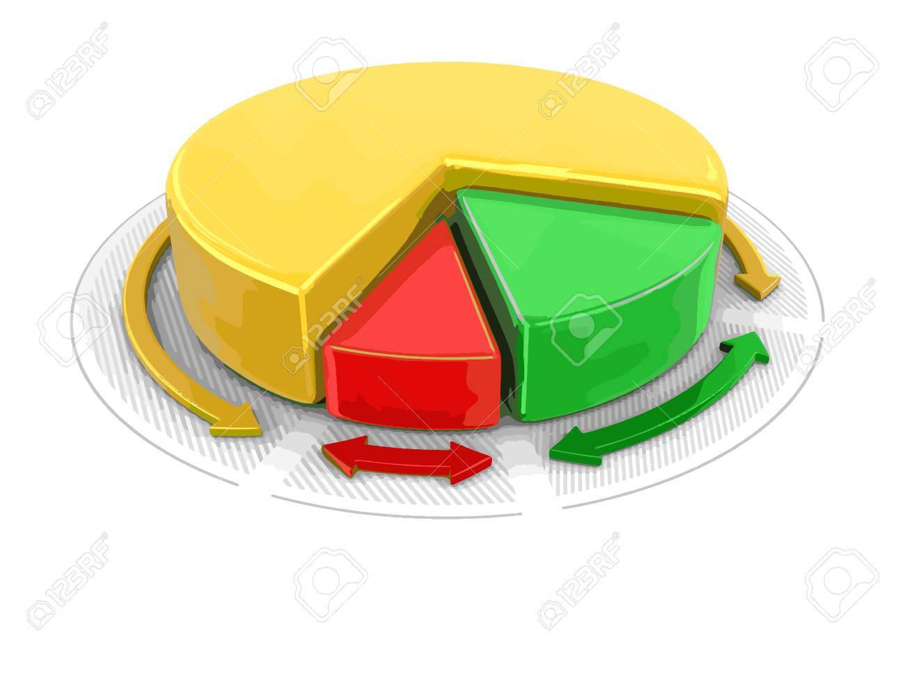 Diagramme Circulaire En 3d Image Avec Chemin De Detourage Clip Art Libres De Droits Vecteurs Et Illustration Image 69267957