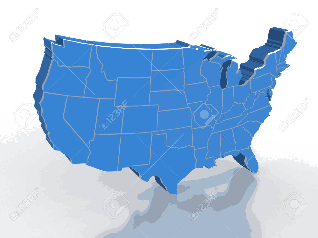 米国の地図 画像クリッピングパスと のイラスト素材 ベクタ Image
