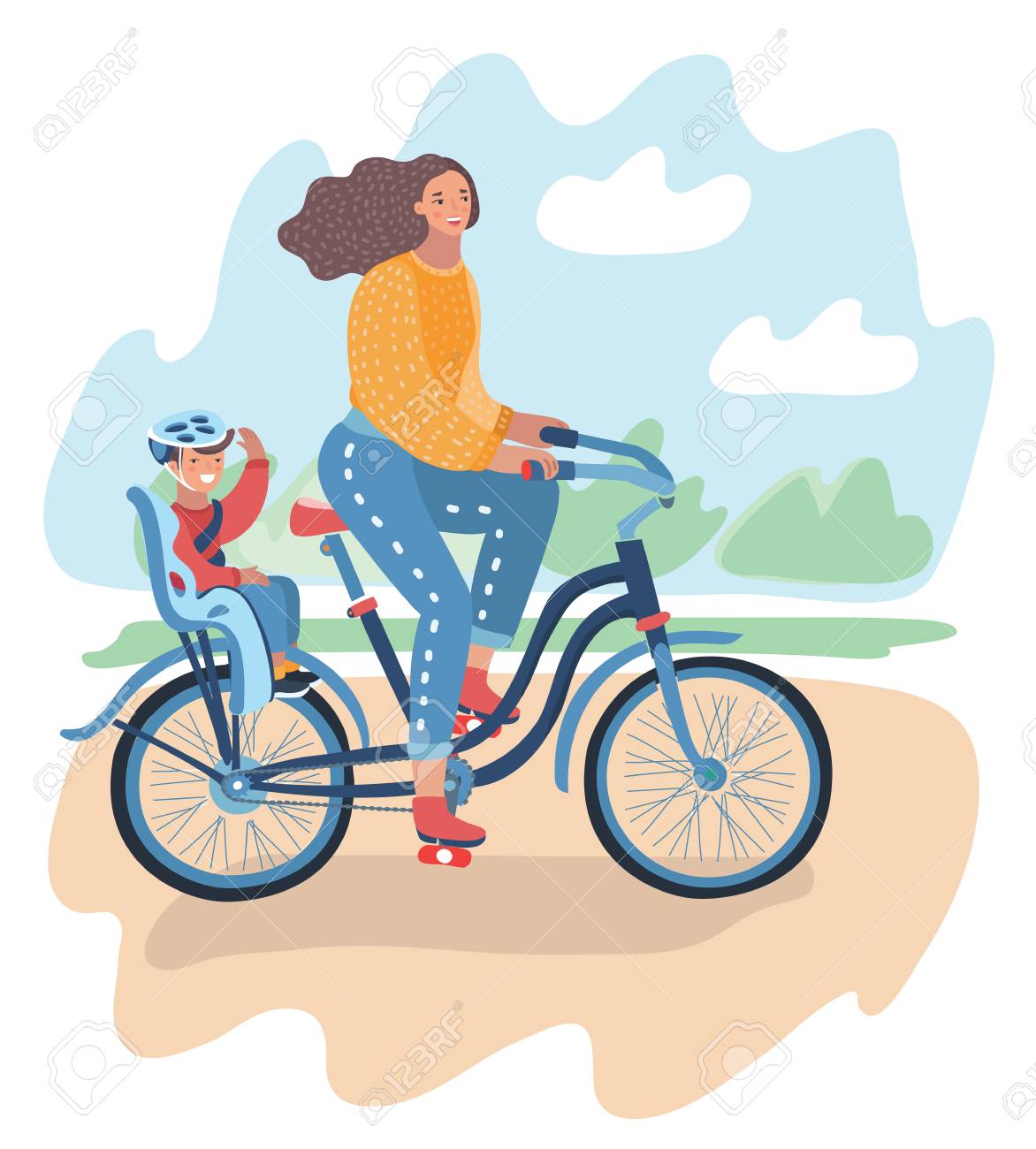 baby bike cartoon