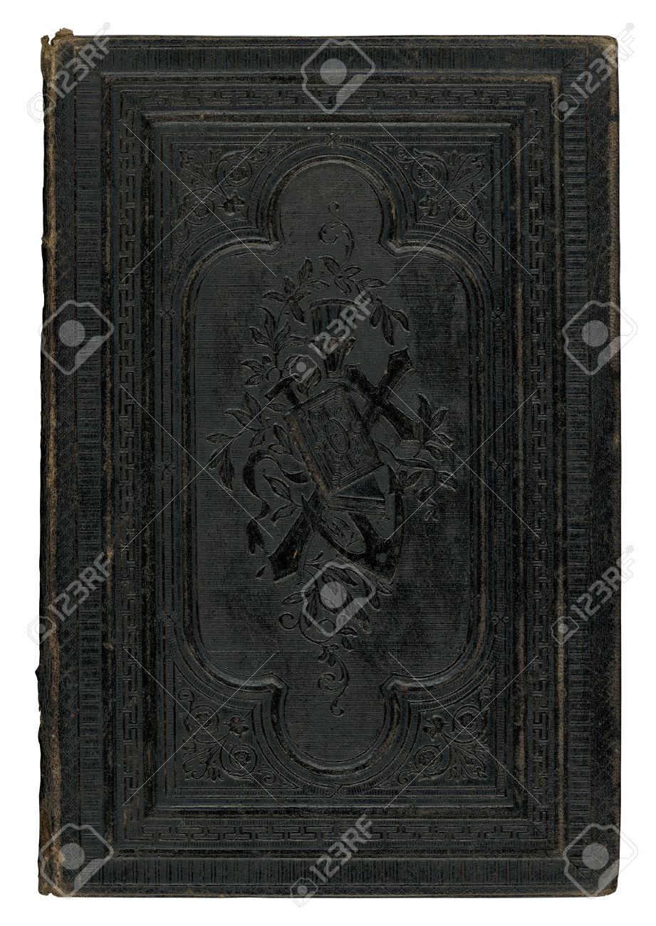 vintage black leather book cover isolated on white background stock leather book cover background
