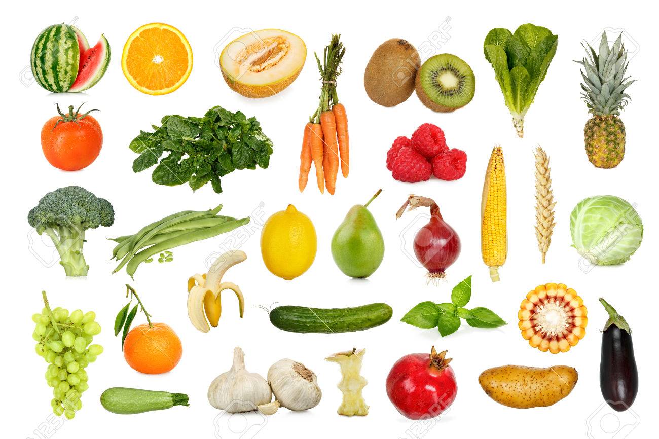 collection of fruits and vegetables isolated on white - 47682556 collection of fruits and vegetables isolated on white - 47682556