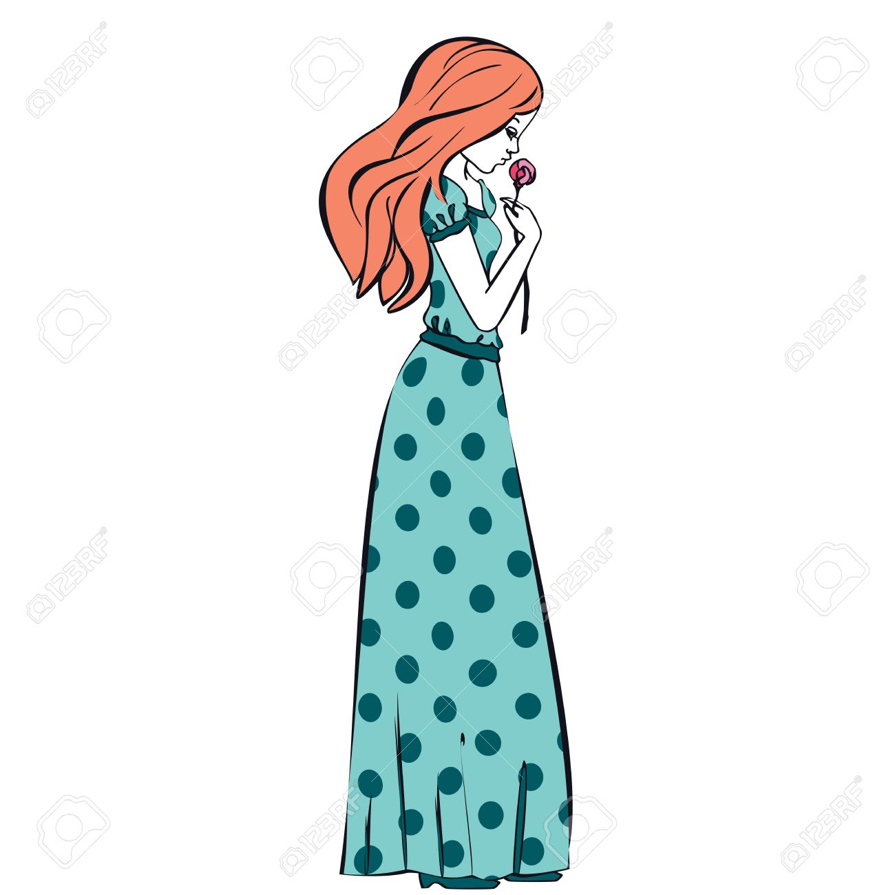 美しいロマンチックな女の子バラ 赤い髪の少女 水玉ドレス ヴィンテージ ベクトルかわいい美しいファッショナブルな女の子 白で隔離ロマンチックな女の子グラフィック デザインの手描き下ろしイラストのプリンセスの少女 かわいい女の子が優しく花の手に格納 の 美しいロマンチックな女の子バラ 赤い髪の少女 水玉ドレス ヴィンテージ ベクトルかわいい美しいファッショナブルな女の子 白で隔離ロマンチックな女の子グラフィック デザインの手描き下ろしイラストのプリンセスの少女 かわいい女の子が優しく花の手に格納 の