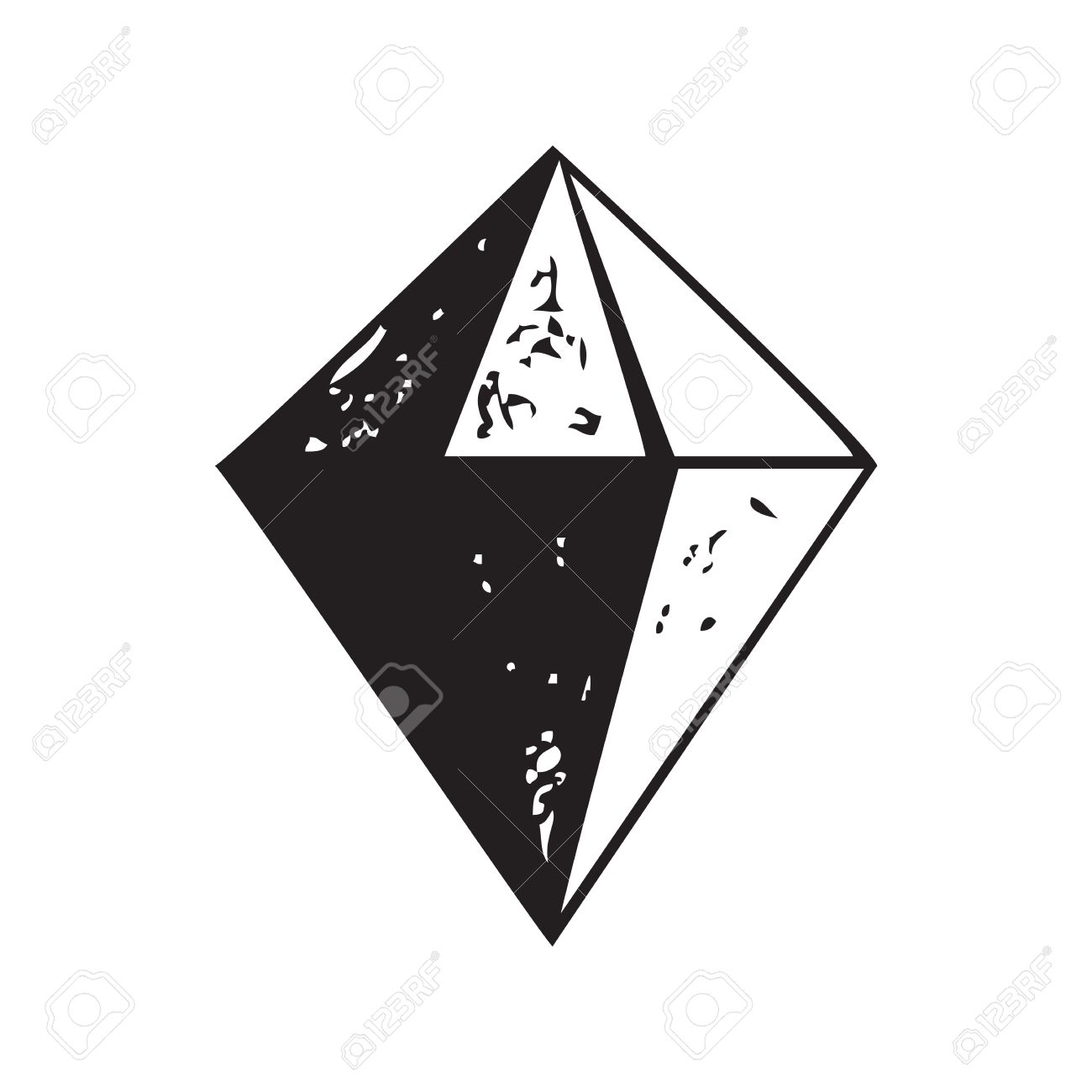 diamond shape icon isolated vector illustration royalty free