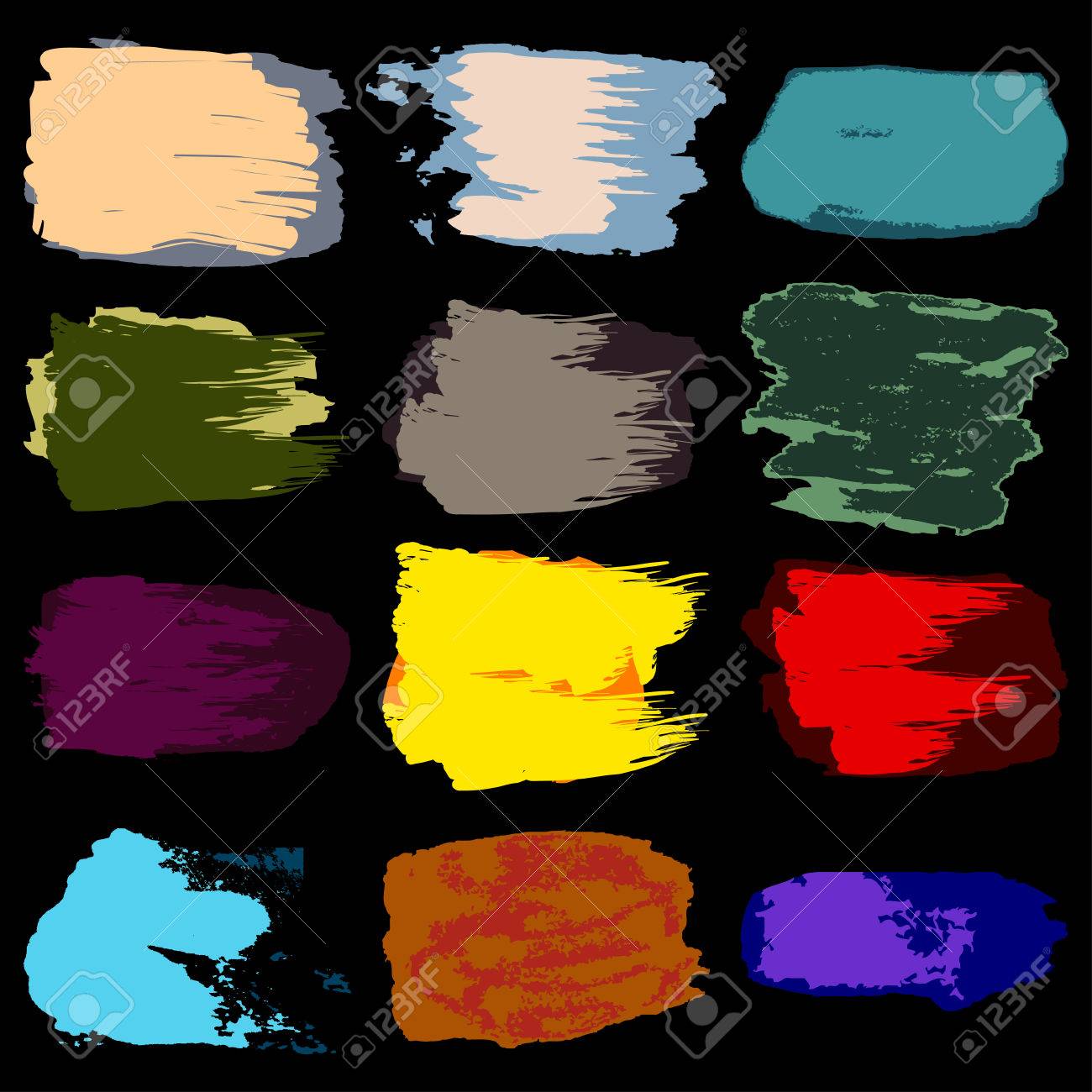 Vector Coup De Pinceau La Tache De Peinture Acrylique Abstrait