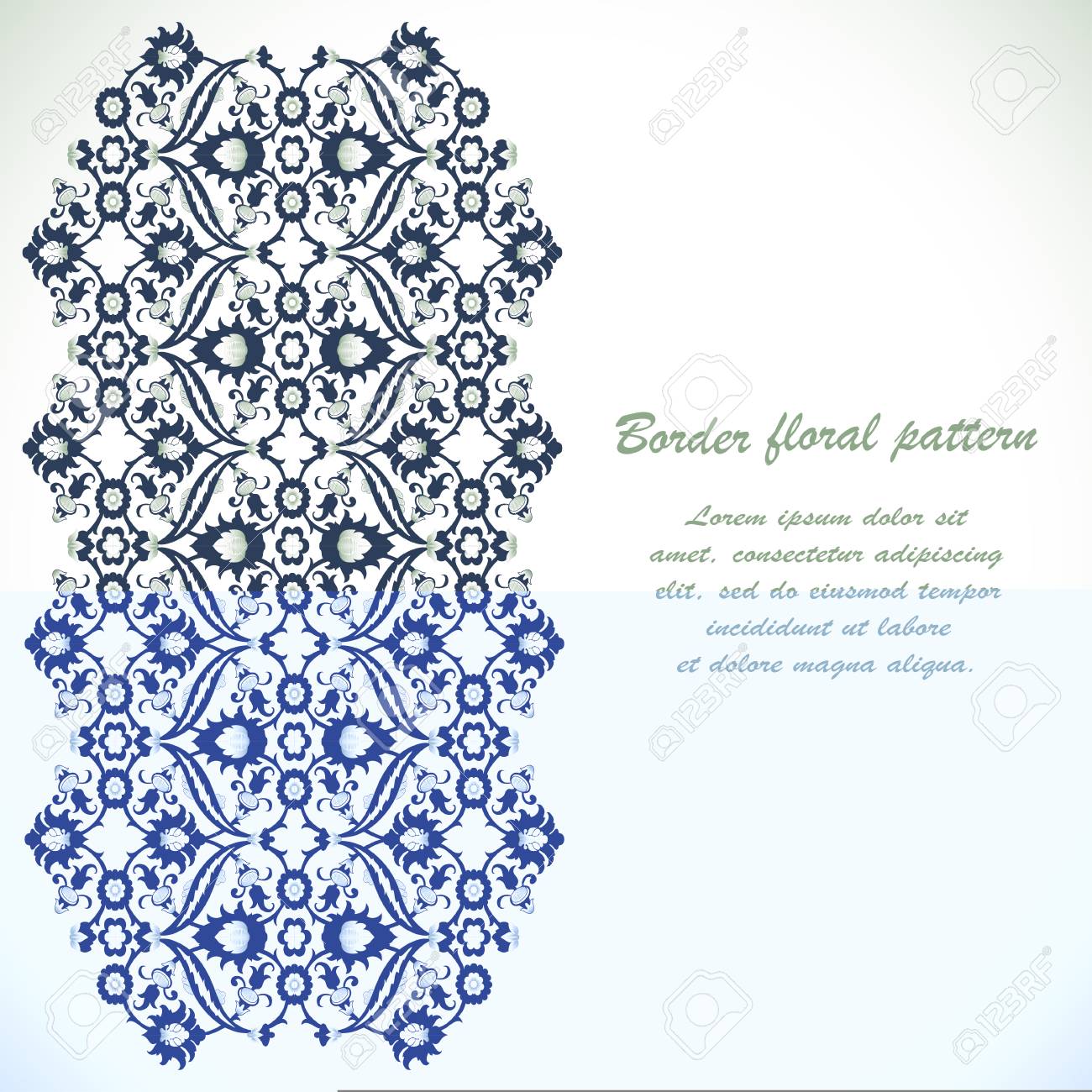 arabesque vintage ornate border damask floral decoration print damask border template