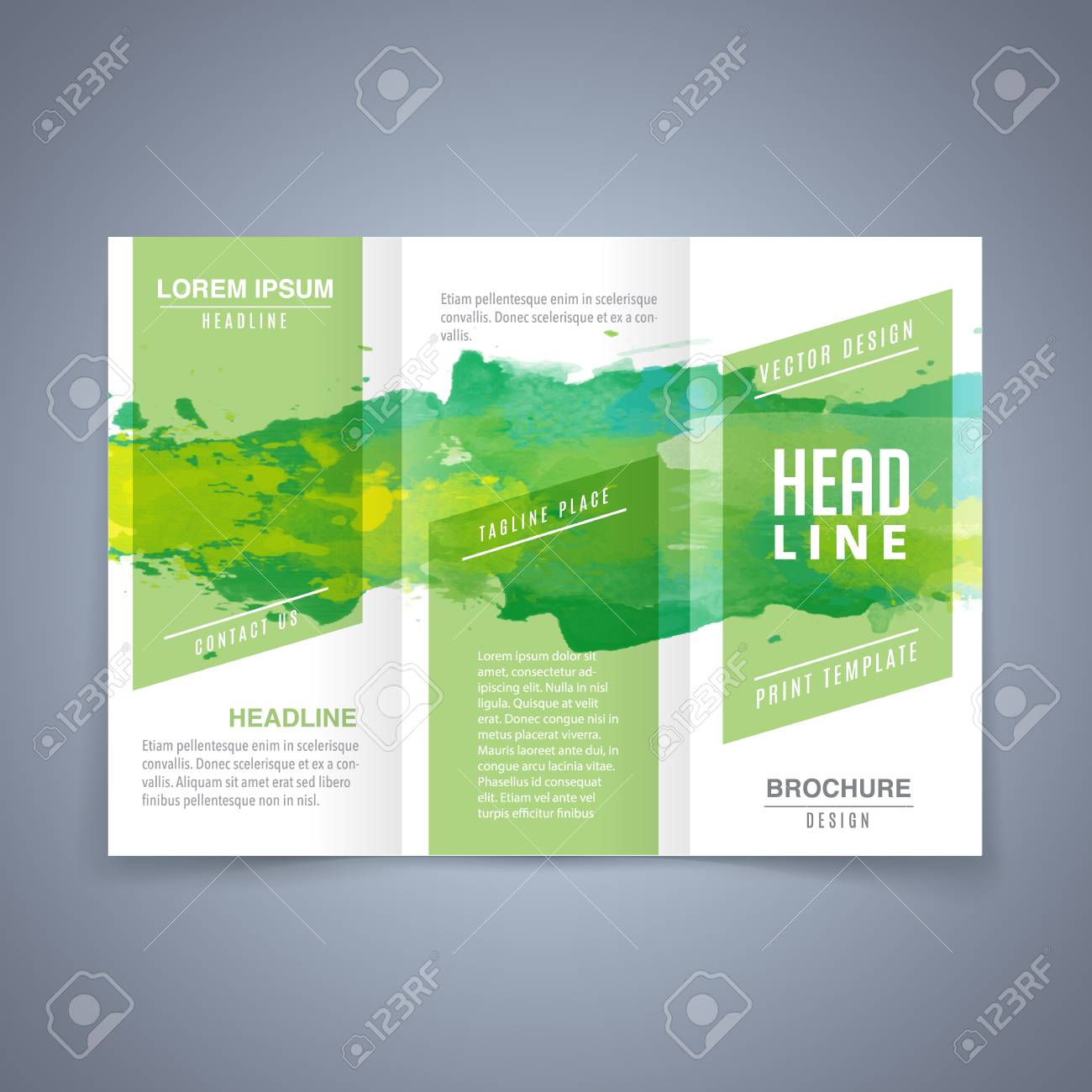 vector modern flyer poster or tri fold brochure design template tri fold brochure design template