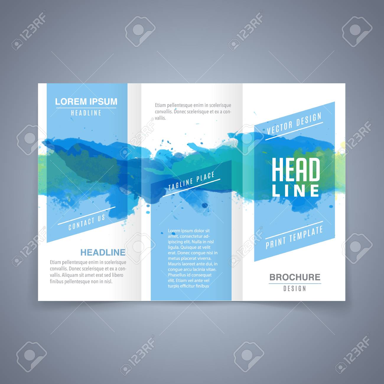 vector modern flyer poster or tri fold brochure design template tri fold brochure design template