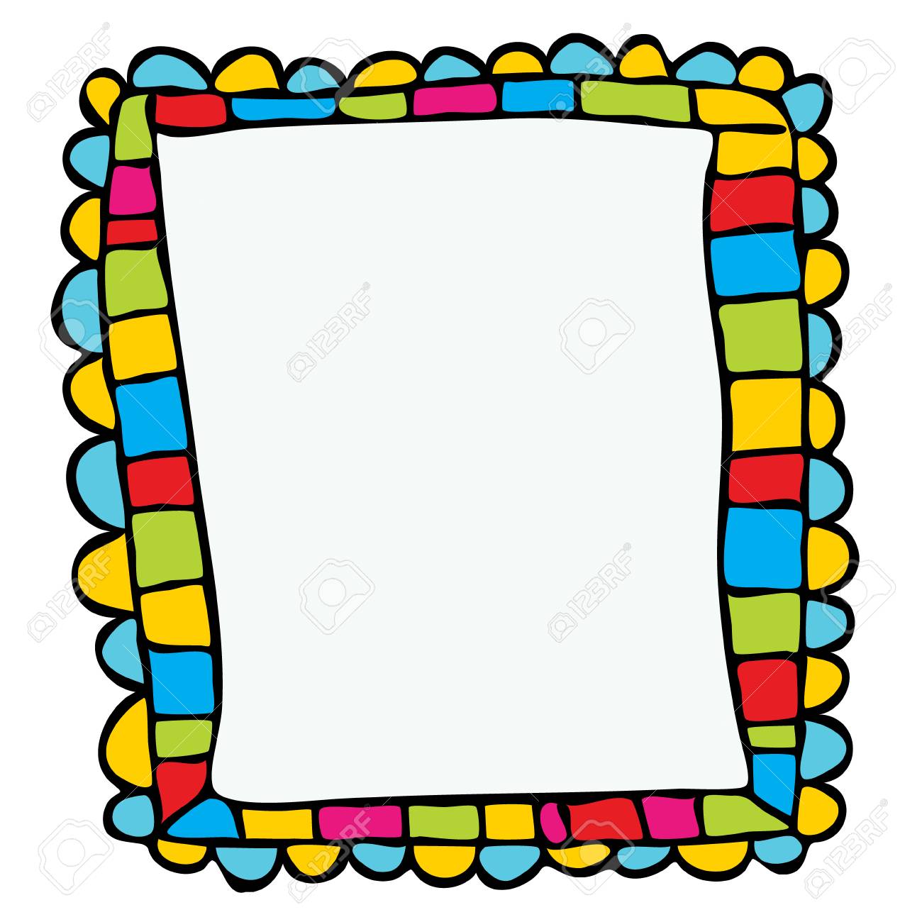 Hand Drawn Vector Colorful Border Frame Doodle Sketch Royalty Free SVG,  Cliparts, Vectors, and Stock Illustration. Image 116563679.