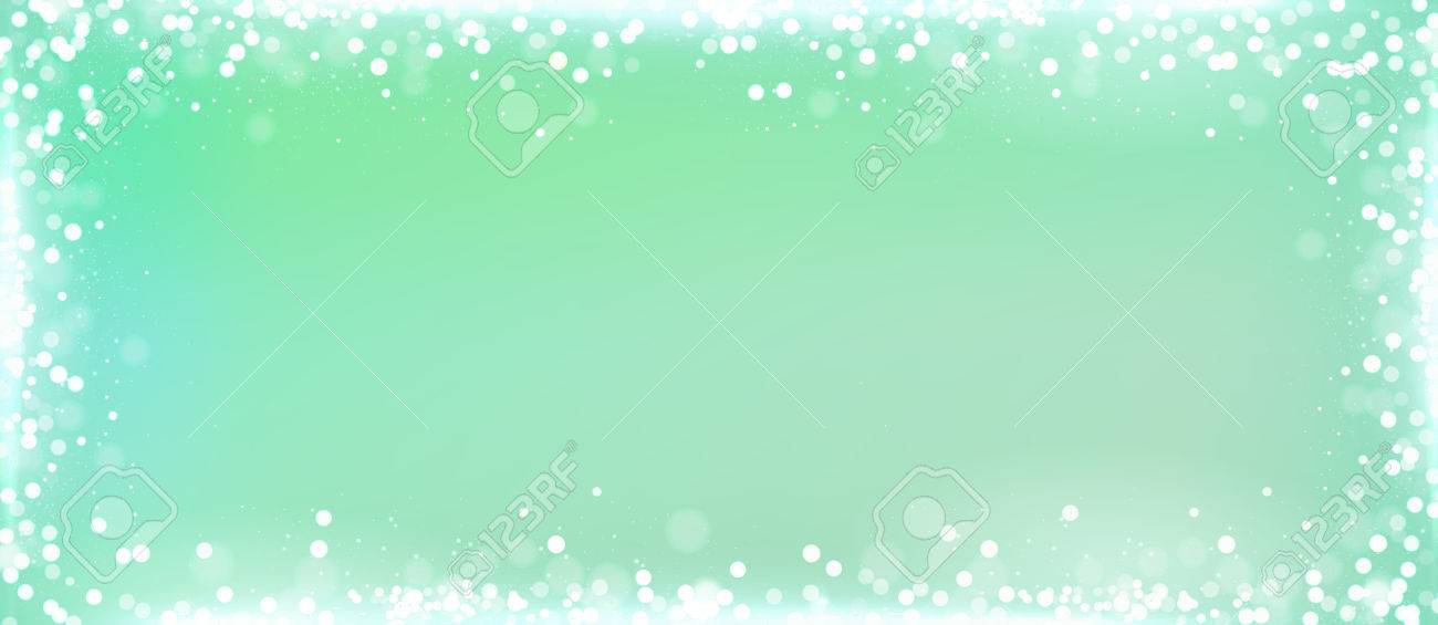 mint green website blog banner background with the white bokeh