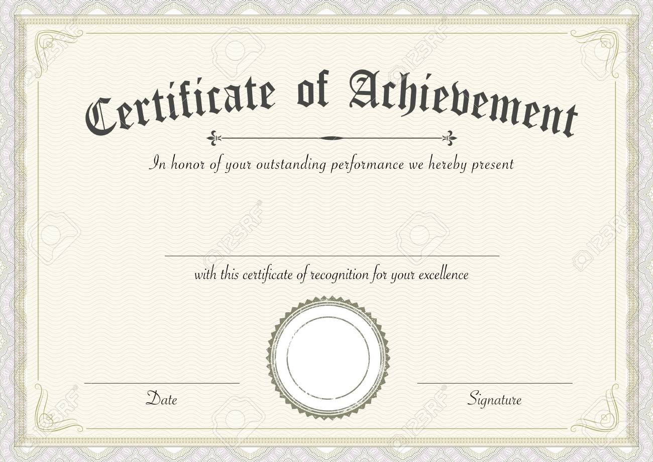 a3 international paper size classic and retro certificate of