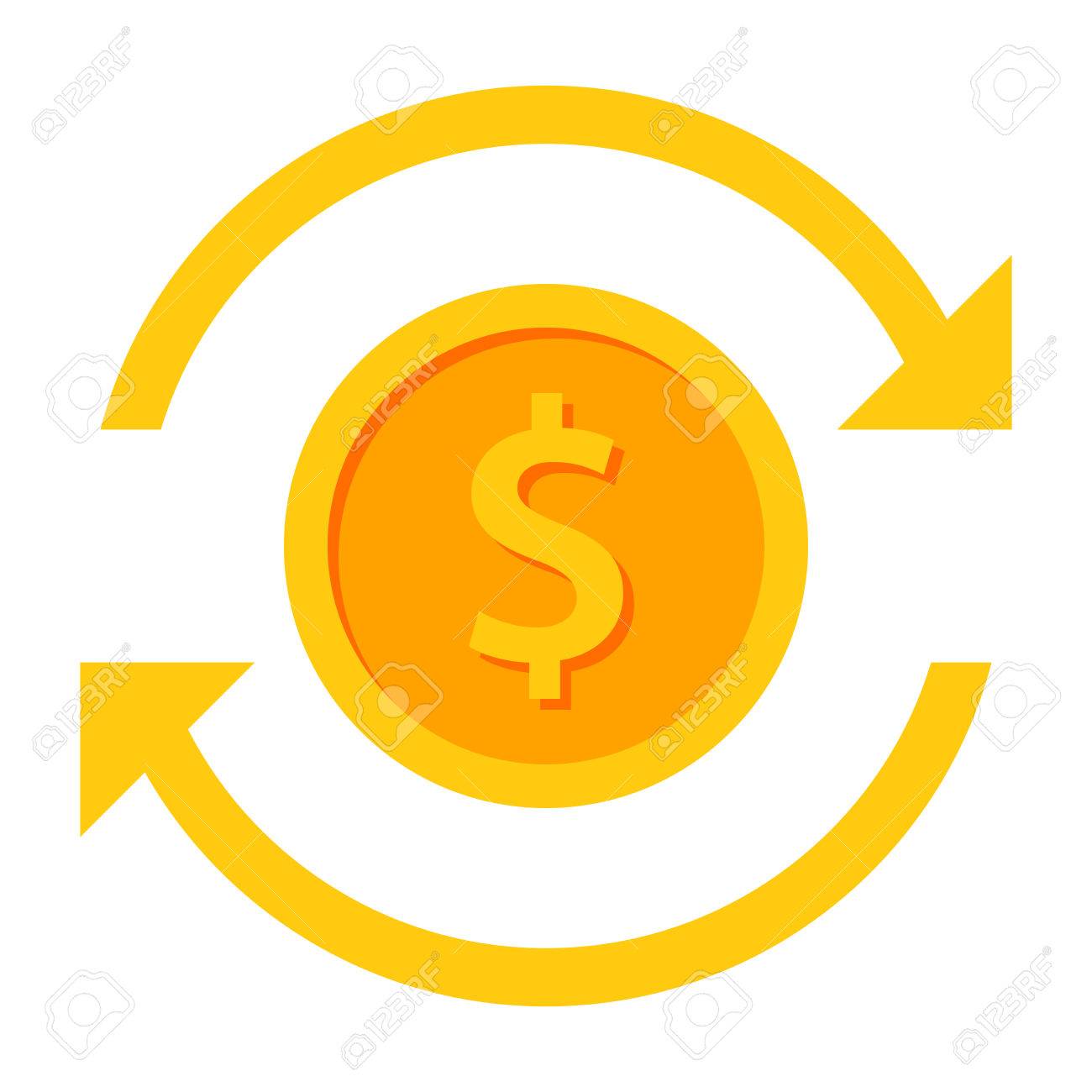 資金移動の矢印概念とコインします。のイラスト素材・ベクター Image 68191860