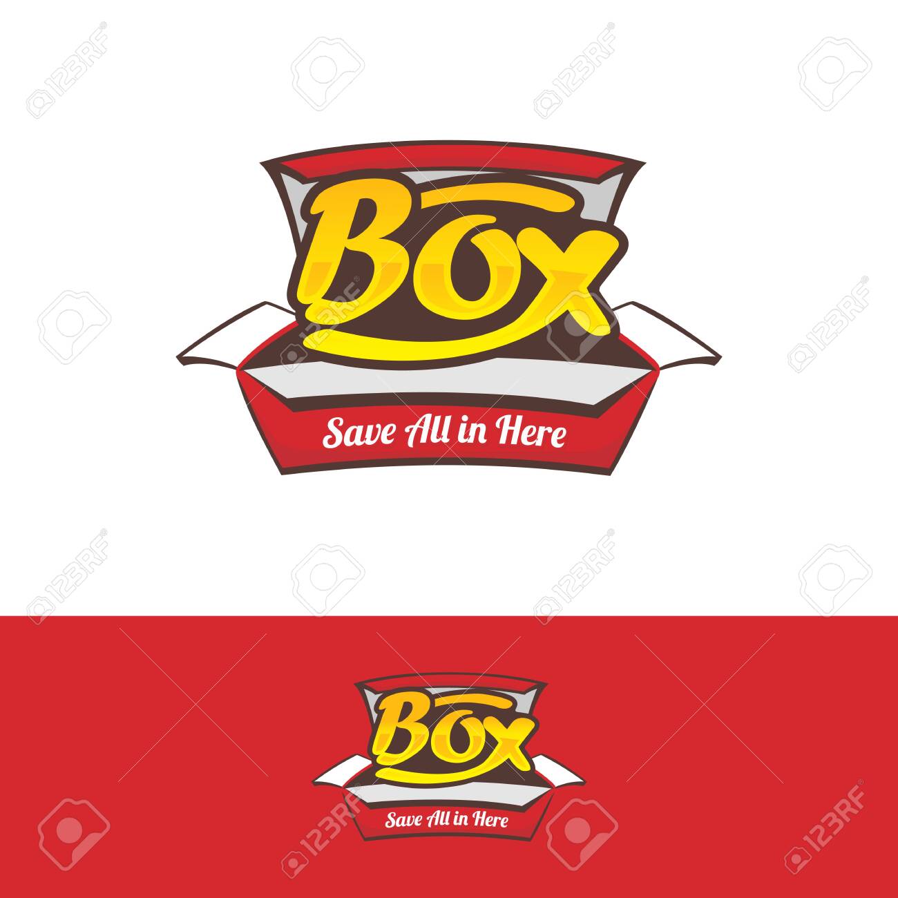 Chicken Box Fast Food Logo Royalty Free Cliparts Vectors And