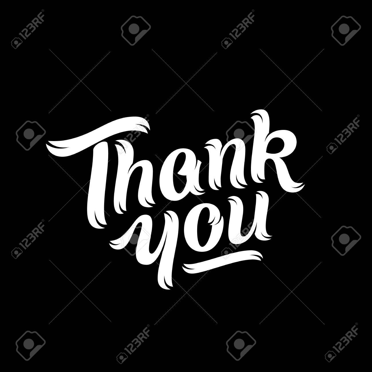 thank you black background
