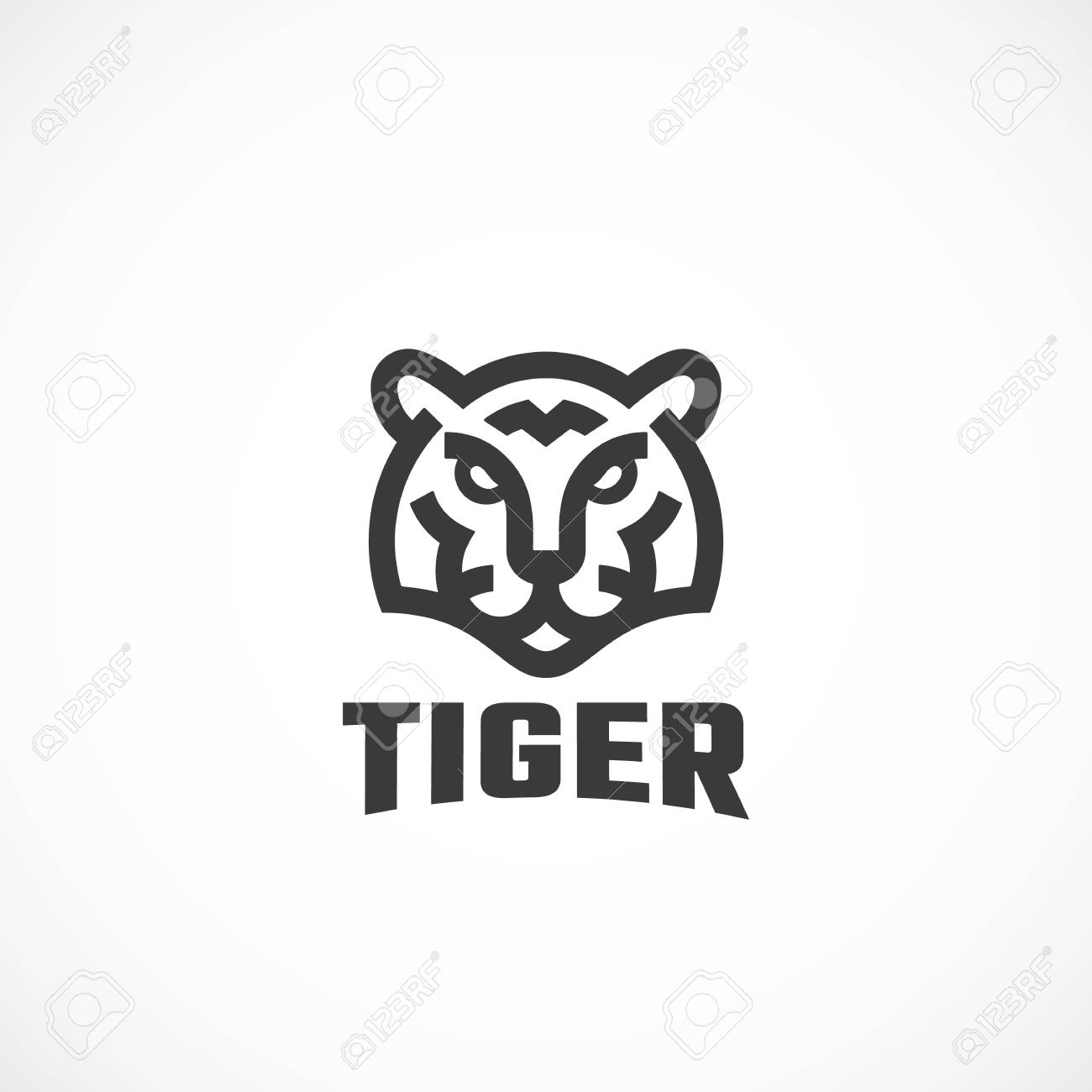 Simple Line Style Tiger Face Abstract Vector Icon Symbol Or Royalty Free Cliparts Vectors And Stock Illustration Image 121637408