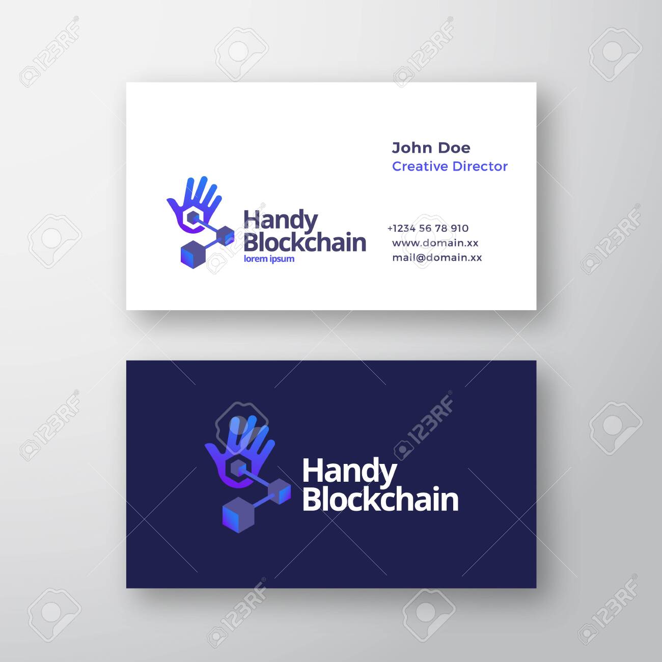 Handy Blockchain Technology Abstract Vector Logo And Business Royalty Free Cliparts Vectors And Stock Illustration Image 130654619