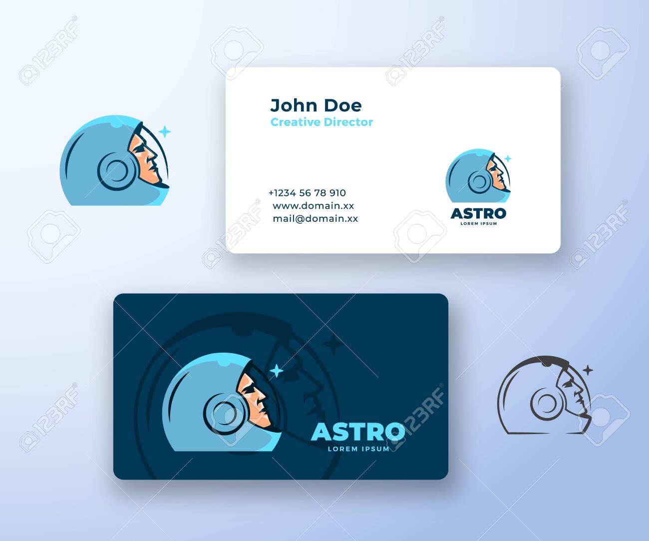 Astro Abstract Vector Logo And Business Card Template. Premium For Openoffice Business Card Template
