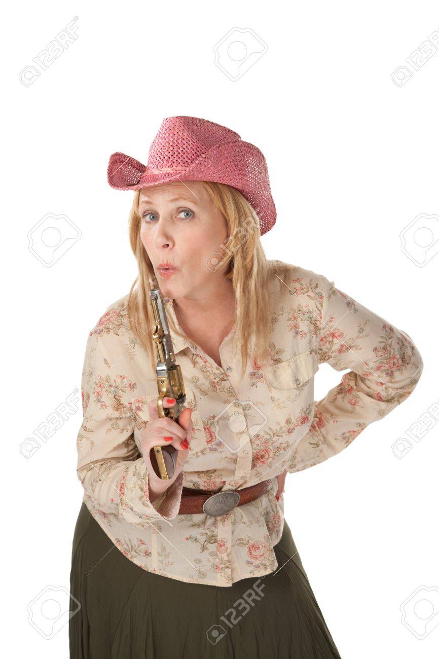 7434587-woman-with-pink-cowboy-hat-with-