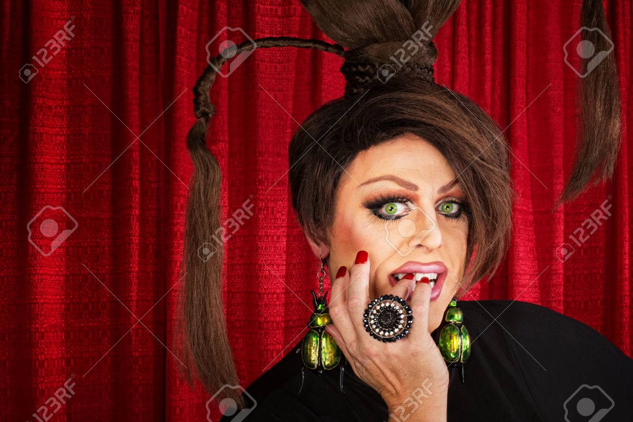 Beautiful Drag Queen Staring And Biting Nails Stock Photo 24423889 Beautiful Drag Queen Staring And Biting Nails Stock Photo 24423889