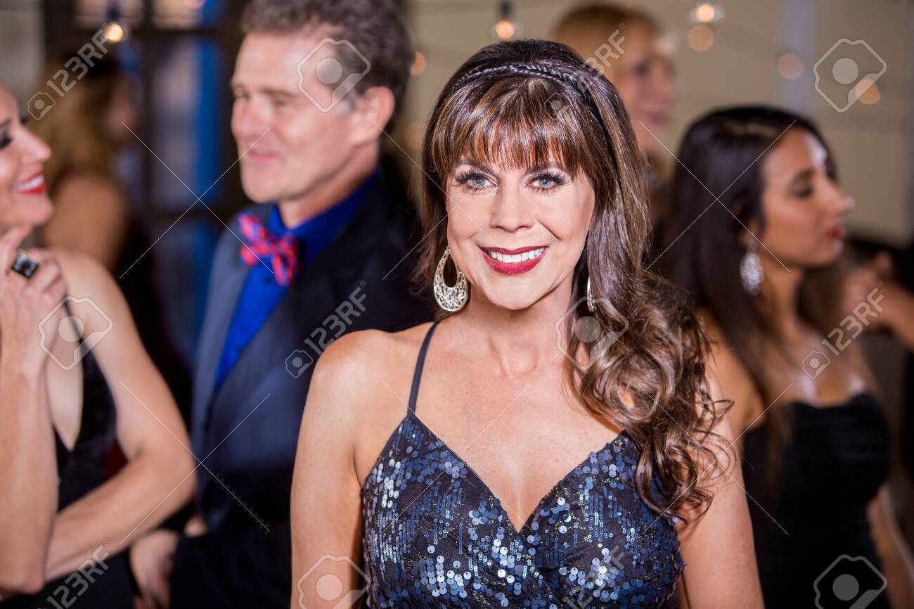 mature wife at party