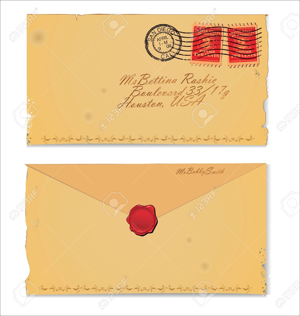 Old Envelope Royalty Free Cliparts Vectors And Stock Illustration Image