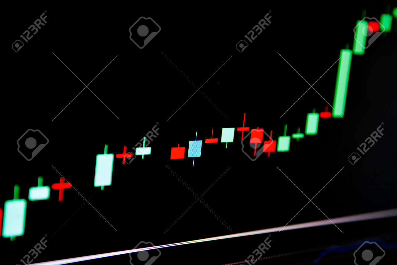 上昇トレンドの兆候を示す金融外国為替チャートの写真素材・画像素材 Image 145413852