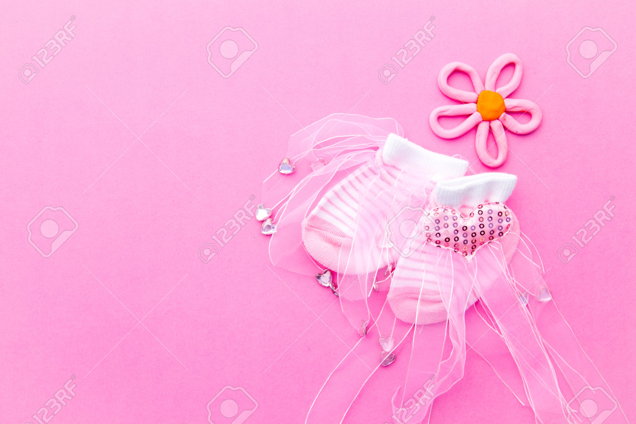 baby girl announcement background