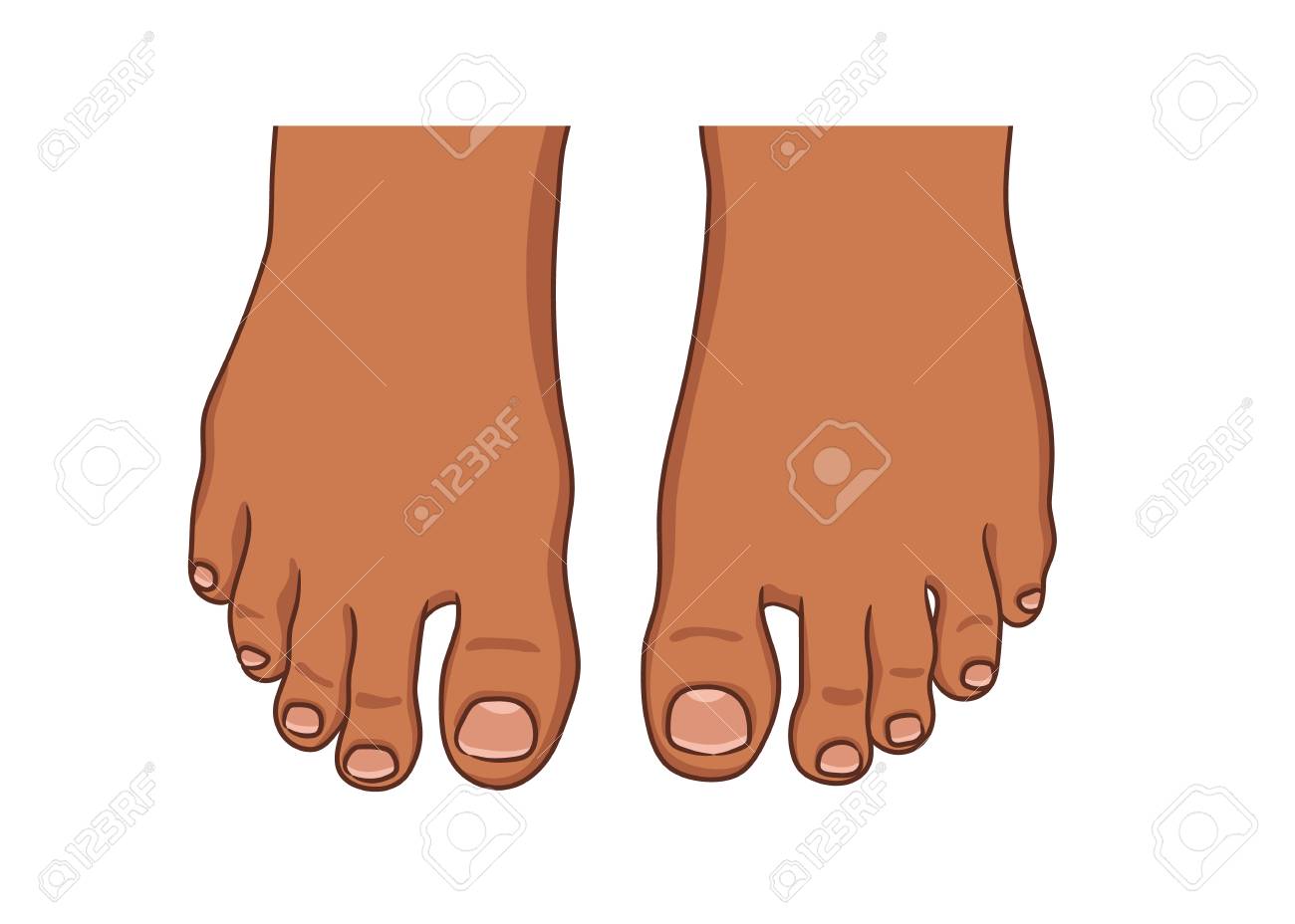 Female Or Male Foot Sole Barefoot Top View Dark Afro American Royalty Free Cliparts Vectors And Stock Illustration Image