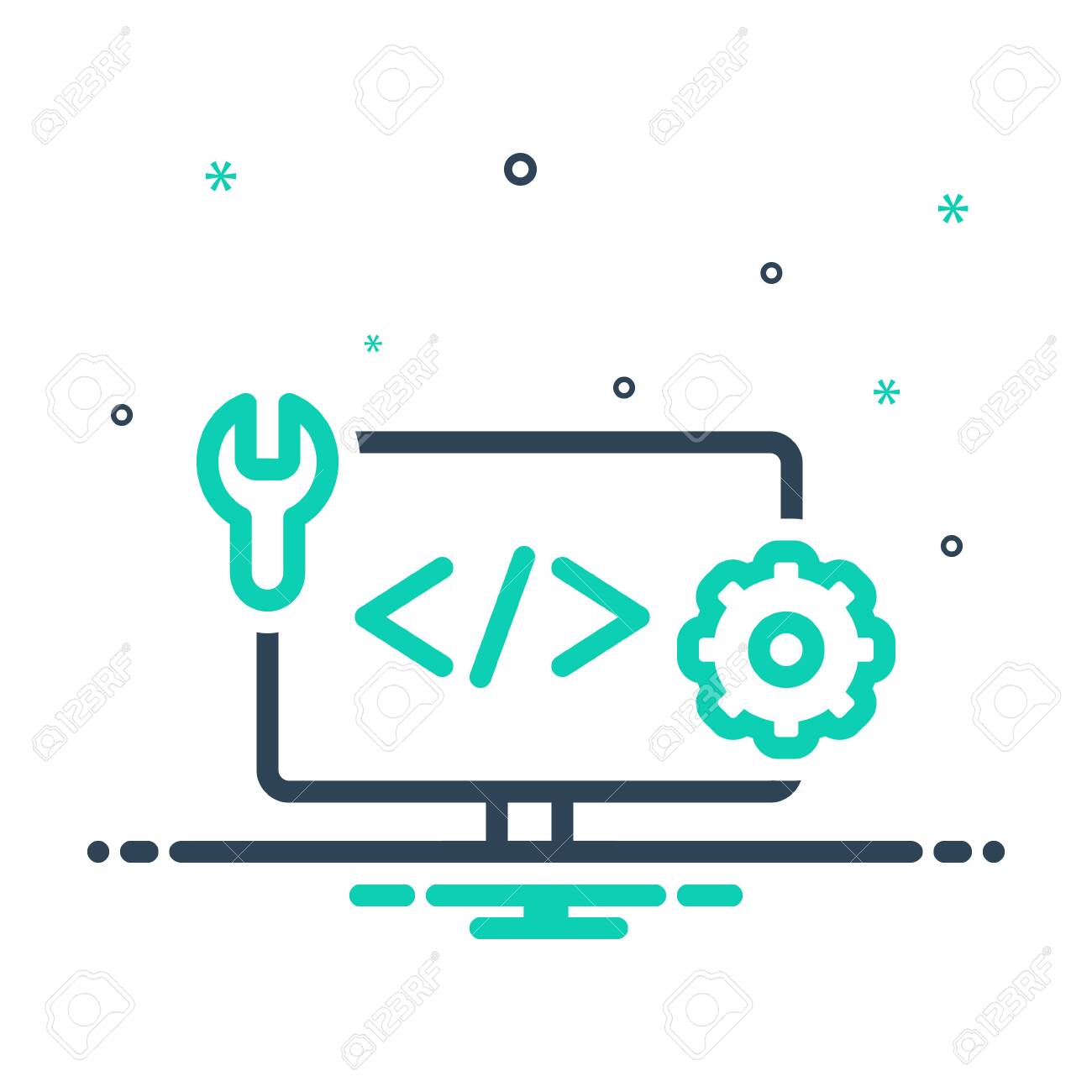 Icon For Web Develop, Coding Royalty Free SVG, Cliparts, Vectors, And Stock  Illustration. Image 154688006.